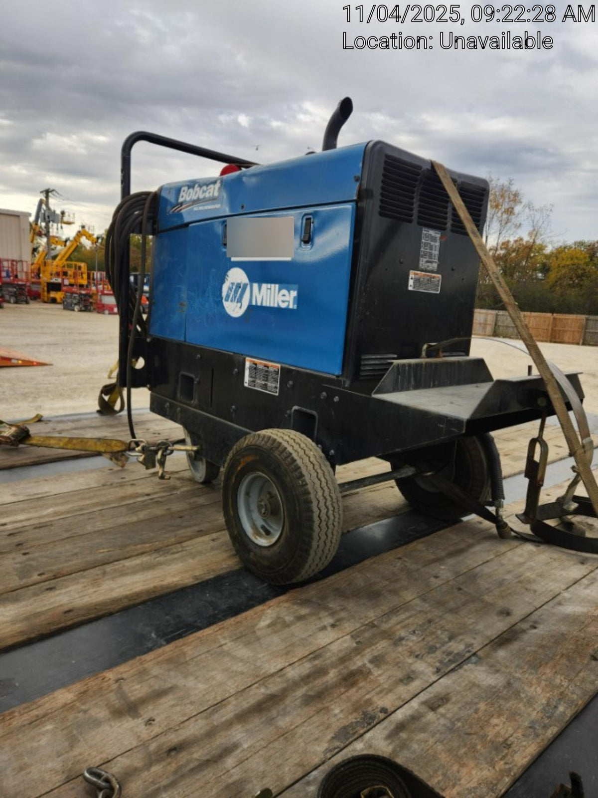 2019 Miller Electric BOBCAT 250 LP/Propane, Running Gear, Tank Bracket, Hose