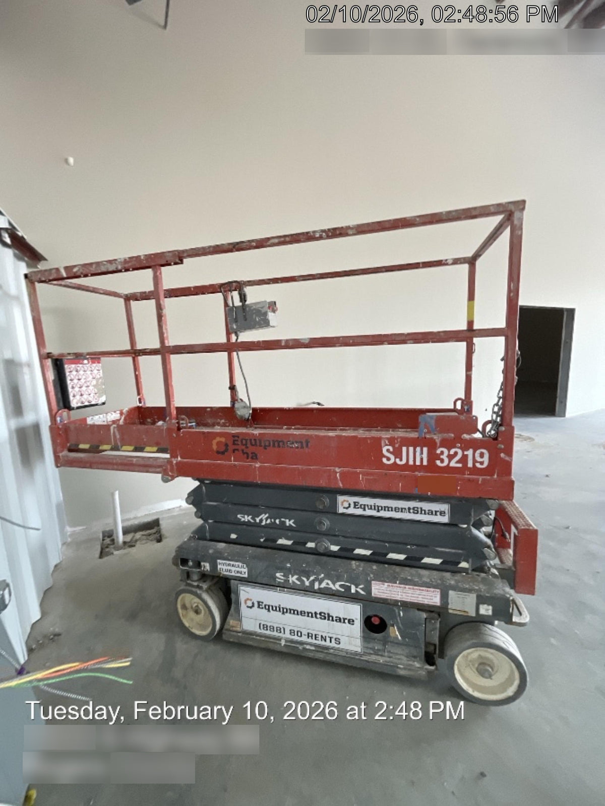 2019 Skyjack SJIII-3219 Standard Options, Trojan Batteries