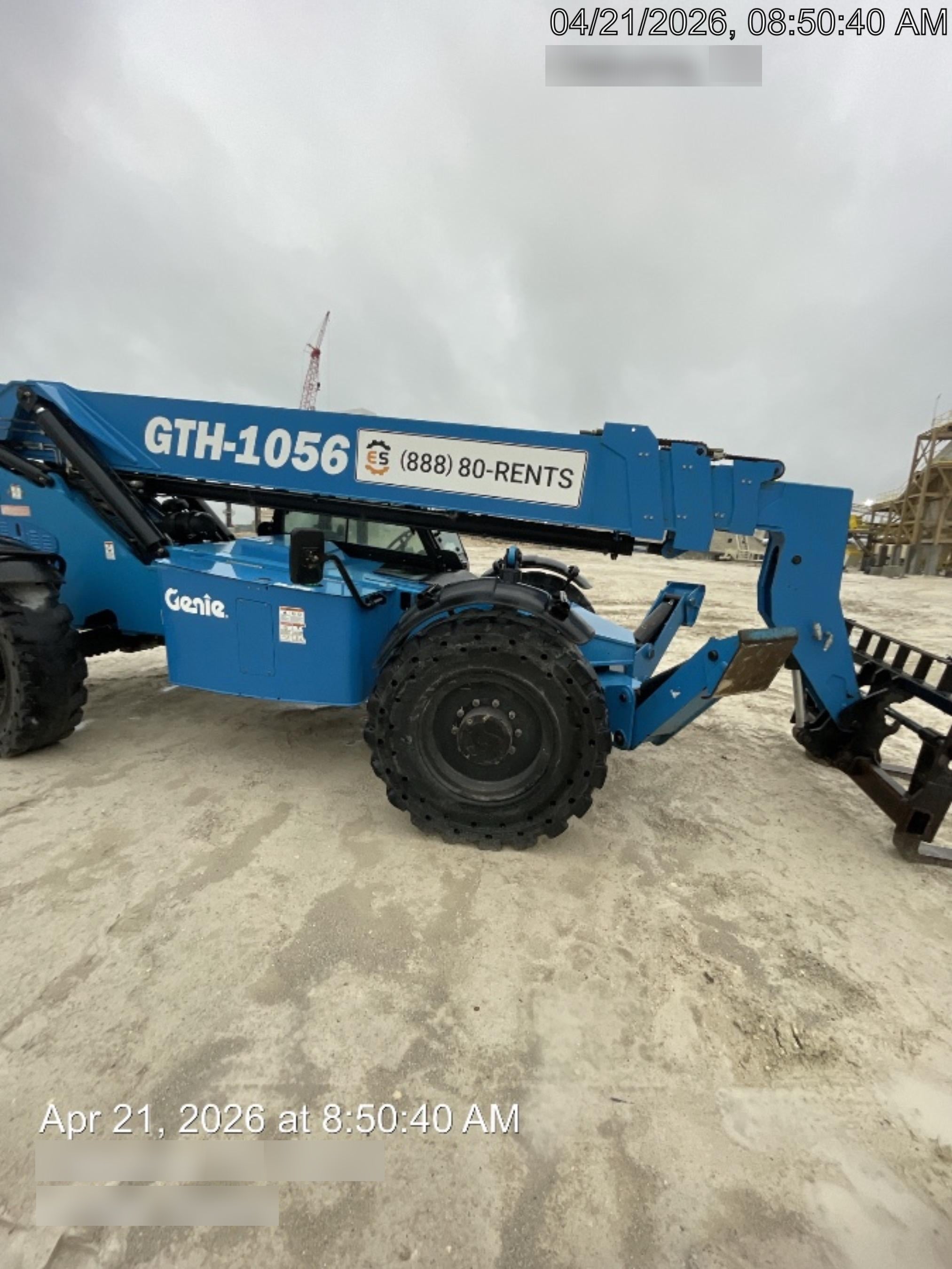 2019 Genie GTH-1056 Cab/Heat/AC, FF Tires, LED Work Lights, Beacon 60" QA Carriage, 60" Forks