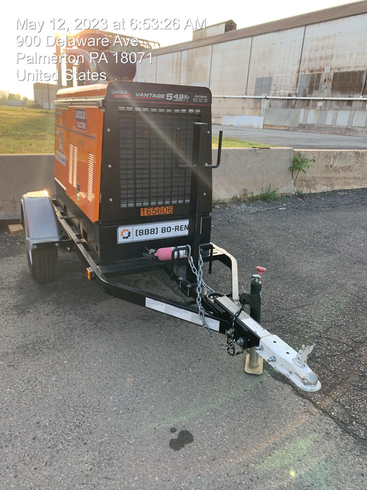 2021 Lincoln Electric Vantage 549X Ready Pak 3, ORANGE (includes trailer, cable rack, fender light kit)