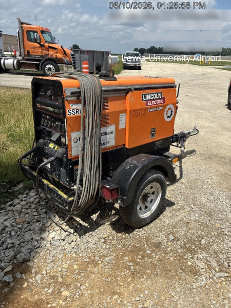 2021 Lincoln Electric Vantage 322 Vantage 322 Ready Pak 3 w/ Decals, ORANGE (includes trailer, cable rack, fender light kit) NO Telematics