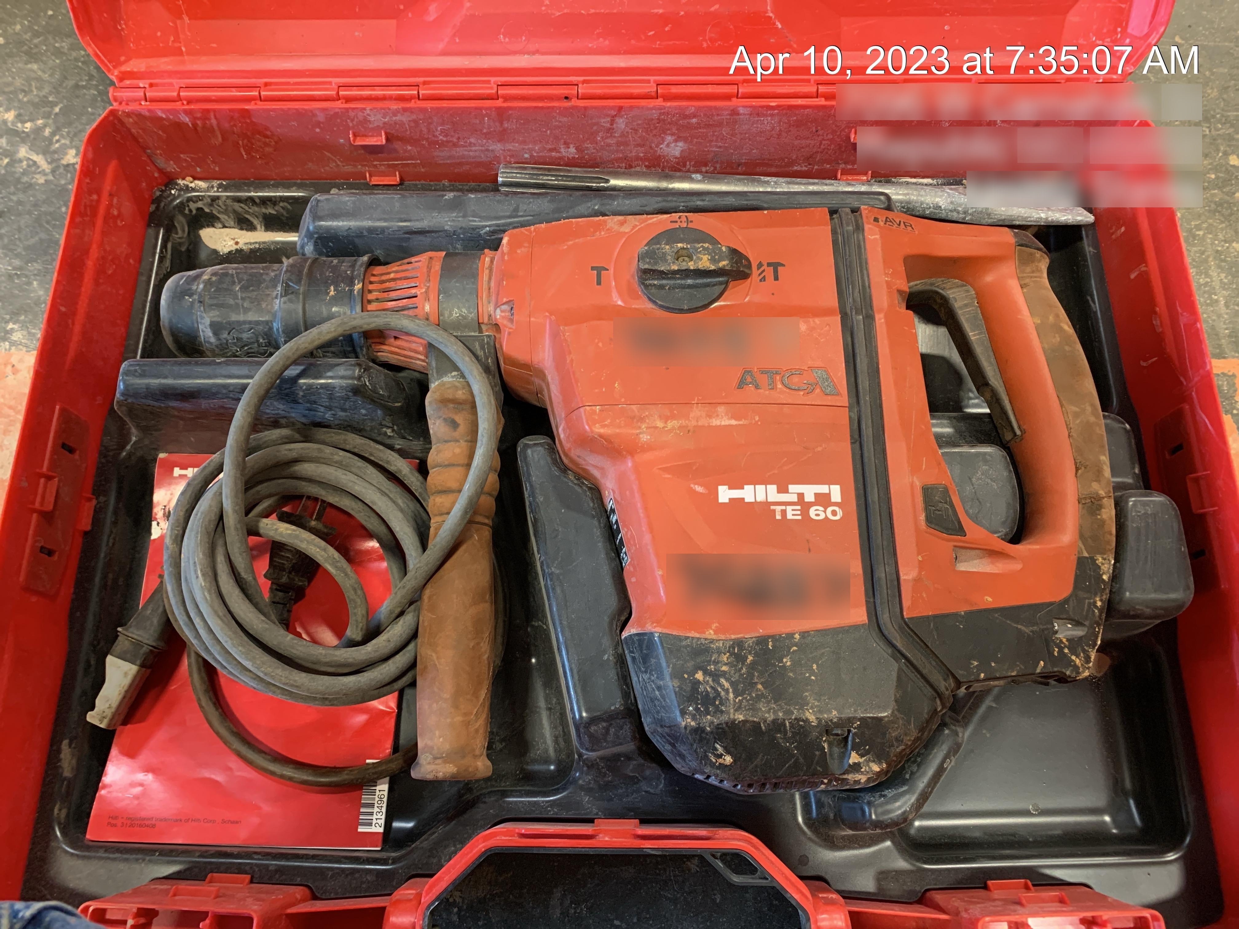 2020 HILTI TE 60-ATC/AVR