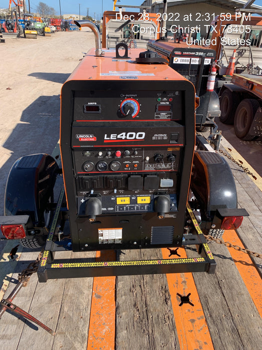 2022 Lincoln Electric LE400 Kubota V1505, Trlr, Cable Rack, Light Kit, ES Decals, T3