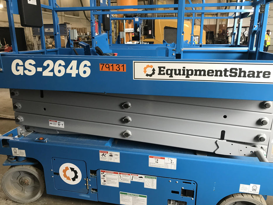 2019 Genie GS-2646 folding rails with full height swing gate