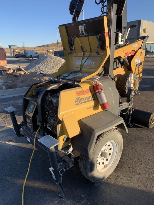 2021 Allmand NLV3GR (4) LED Light Fixture 350W, 23' Vertical Mast, 3kW Prime, Towable, Deep Sea L401, Leveling Jacks, Yanmar T4F 5.8hp