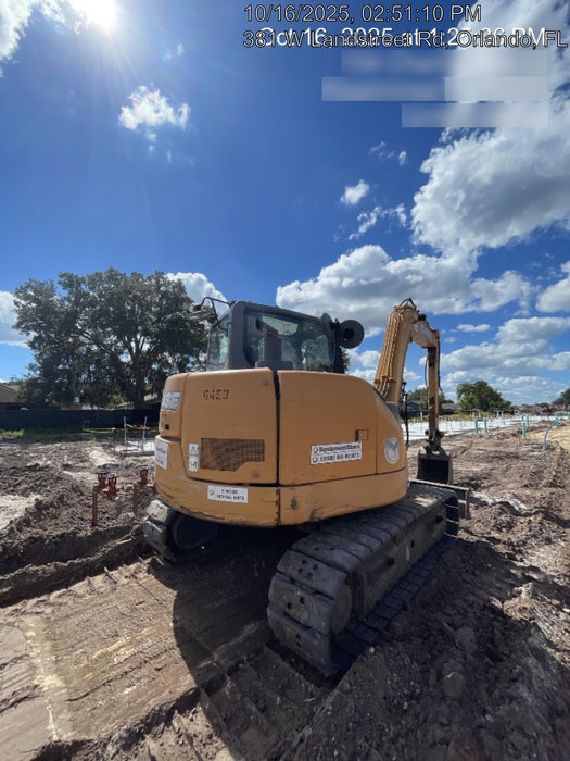 2015 Case CX80C CLOSED CAB, A/C,RUBBER TRACKS PADS,7'-2" ARM,THUMB