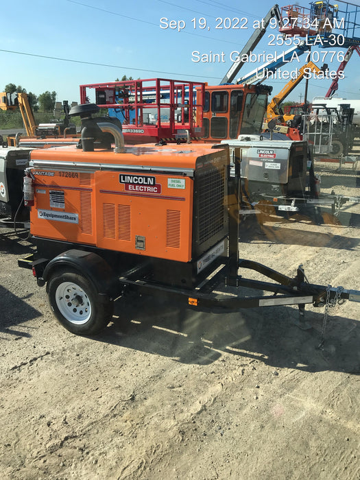 2021 Lincoln Electric Vantage 549X Ready Pak 3, ORANGE (includes trailer, cable rack, fender light kit)