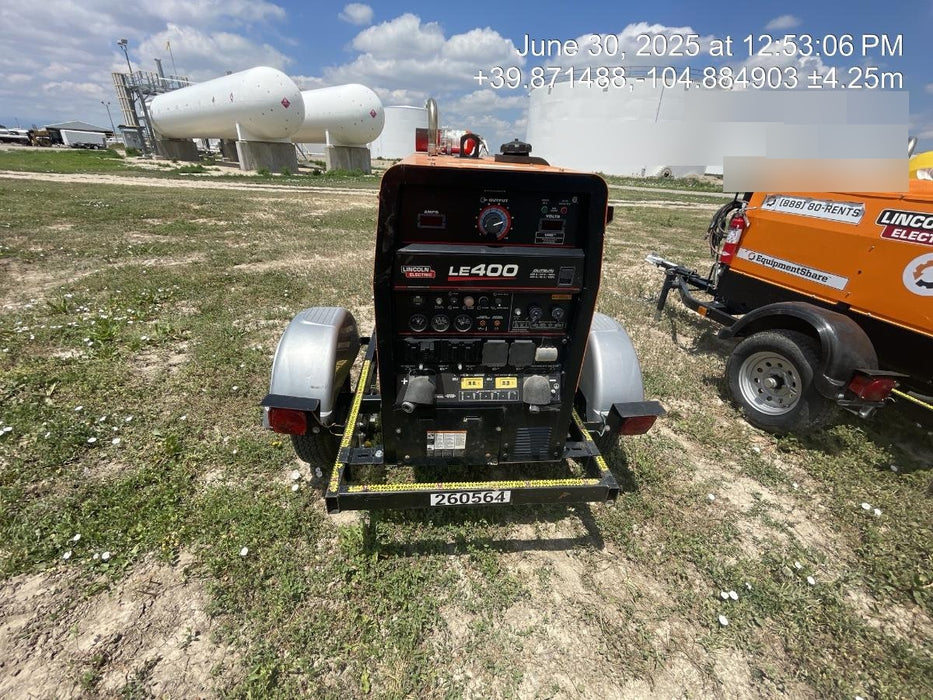 2022 Lincoln Electric LE400 Kubota V1505, Trlr, Cable Rack, Light Kit, ES Decals, T3