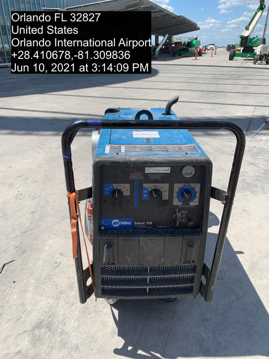 2020 Miller Electric BOBCAT 250 Part #951600 PKG-250 amp Propane Welder, Standard w/Running Gear, Bracket, Hos