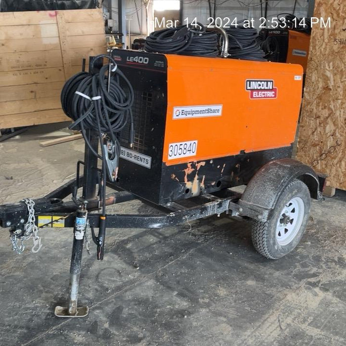 2023 Lincoln Electric LE400 Kubota V1505, Trlr, Cable Rack, Light Kit, ES Decals, T3