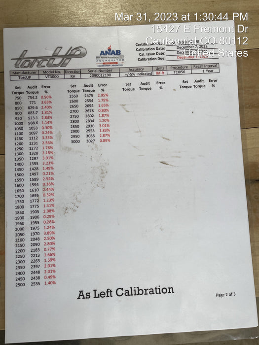 2023 TORCUP VT-3000KIT