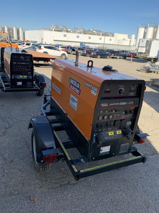 2021 Lincoln Electric Vantage 322 Vantage 322 Ready Pak 3 w/ Decals, ORANGE (includes trailer, cable rack, fender light kit) NO Telematics