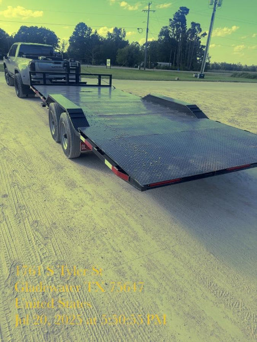 2024 TEXAS PRIDE TRAILERS 21' Lowboy Gravity Tilt Bed 14K Bumper Pull Trailer