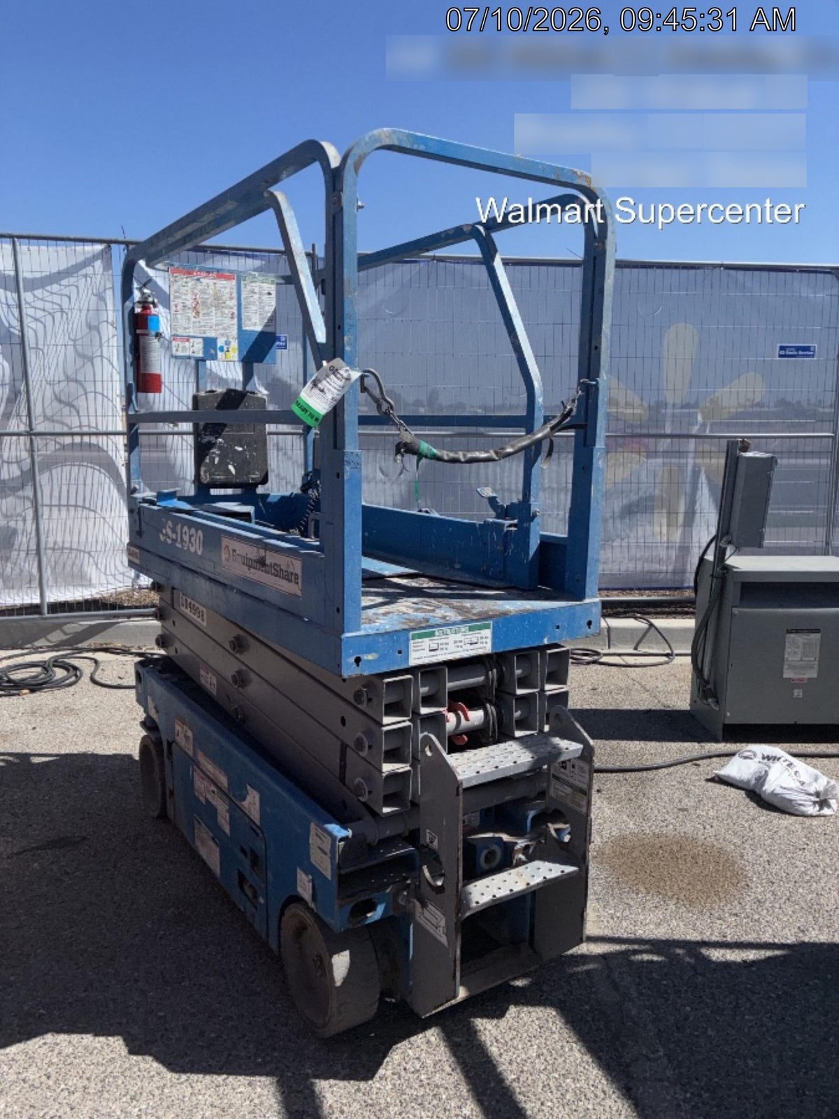 2020 Genie GS-1930 Fixed rails with chain entry gate - Pre A92.20, 800W Inverter