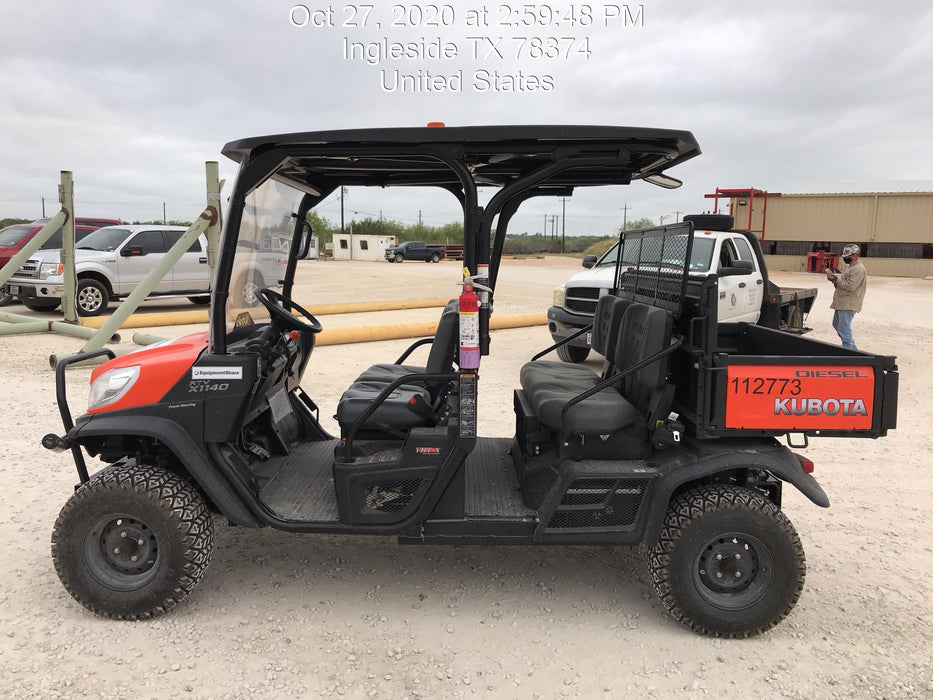 2020 Kubota RTV-X1140 4 Seat UTV, 4WD, Canopy, Standard Rental Spec