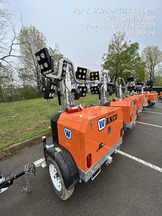 2025 Wanco WLTT-4MM4K Diesel, Mitsubishi L2E, 9.0HP @1800 rpm, Deep Sea Controller, Shore Power Plug, Auto Start, (4) 350W LED Floodlights, 4kW Generator, 60 Gal Fuel Tank, 2" Ball, T3