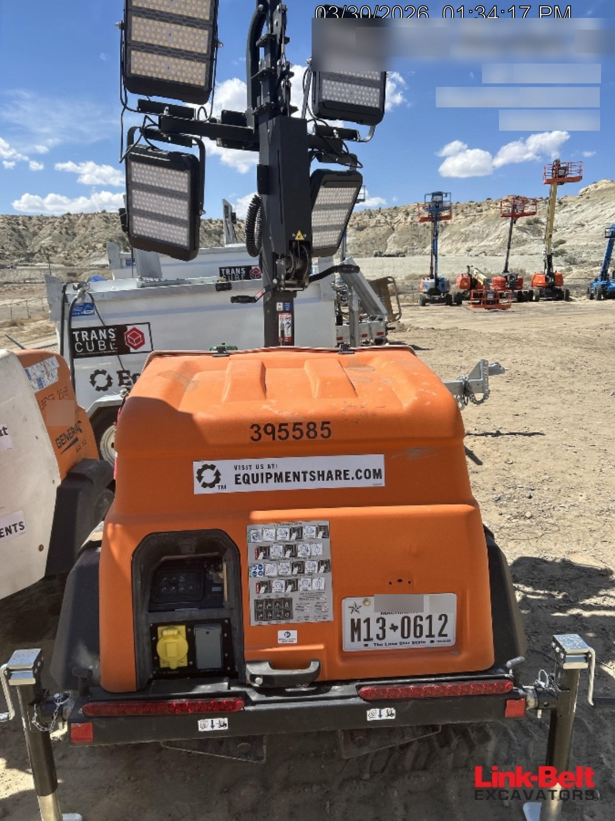 2024 Generac MLT2 Diesel, Flex Switch 120V Input, Powerzone Controller, 
(4) 320W LED Lights, 4kW Generator, 39.9 Gal Fuel Tank, 2" Ball, T3