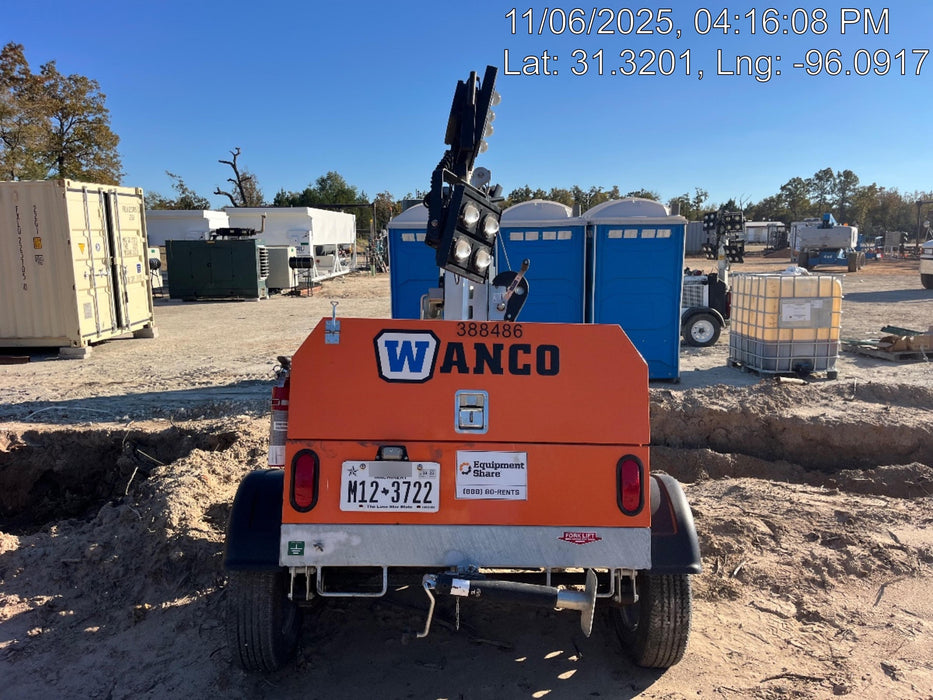 2024 Wanco WLTT-4MM4K Diesel, Deep Sea Controller, Shore Power Plug, Auto Start, (4) 350W LED Floodlights, 4kW Generator, 60 Gal Fuel Tank, 2" Ball, T3
