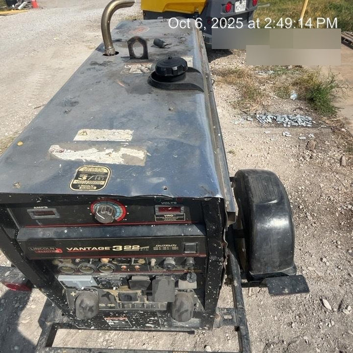 2019 Lincoln Electric Vantage 322 Lincoln Vantage 322 Welder w/Trailer, Light Kit, Cable Rack