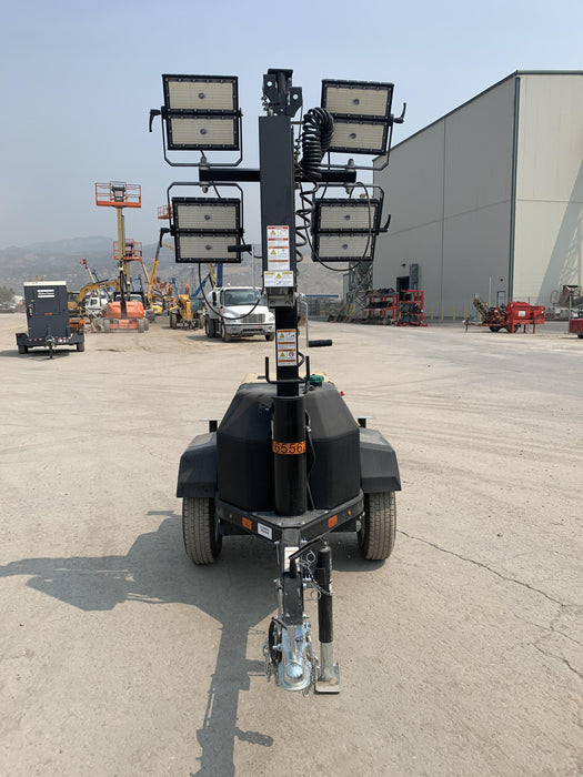 2021 Allmand NLV3GR (4) LED Light Fixture 350W, 23' Vertical Mast, 3kW Prime, Towable, Deep Sea L401, Leveling Jacks, Yanmar T4F 5.8hp