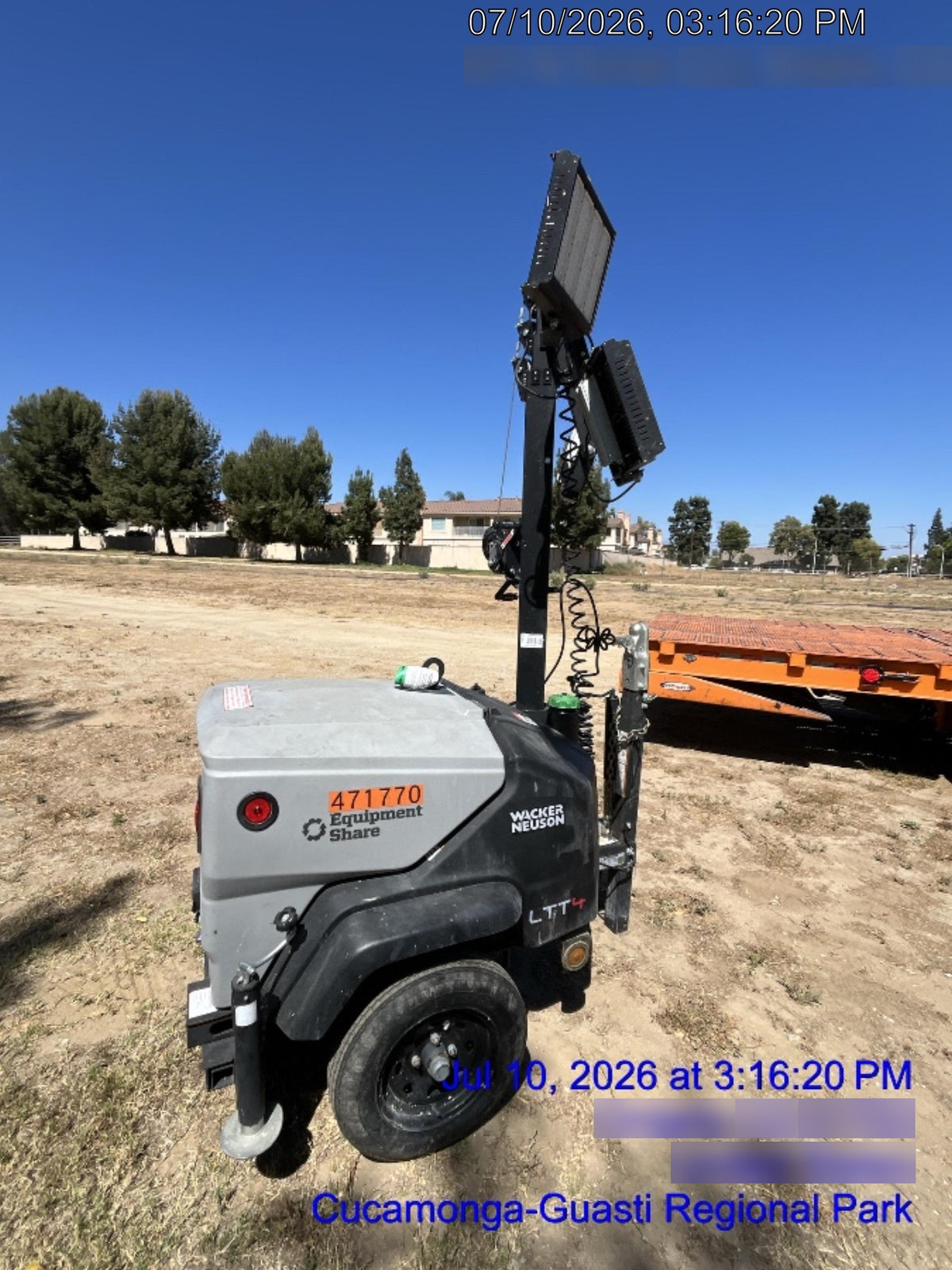 2024 Wacker Neuson LTT4 Diesel, Kohler KDW702, Deep Sea Controller, Auto Start, LED 320W, Bypass Outlet, T3