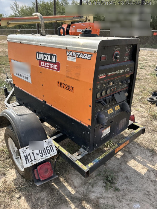 2021 Lincoln Electric Vantage 322 Vantage 322 Ready Pak 3 w/ Decals, ORANGE (includes trailer, cable rack, fender light kit) NO Telematics