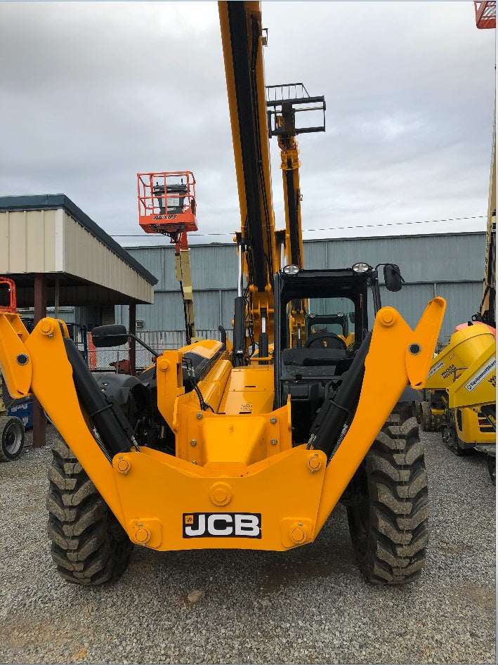 2019 JCB 510-56 Canopy, 74 HP, Solid Tires, STD Worklight, Beacon, Aux Hydraulics, Lifting Eye, Back up Alarm w/66" Carriage/60" Forks