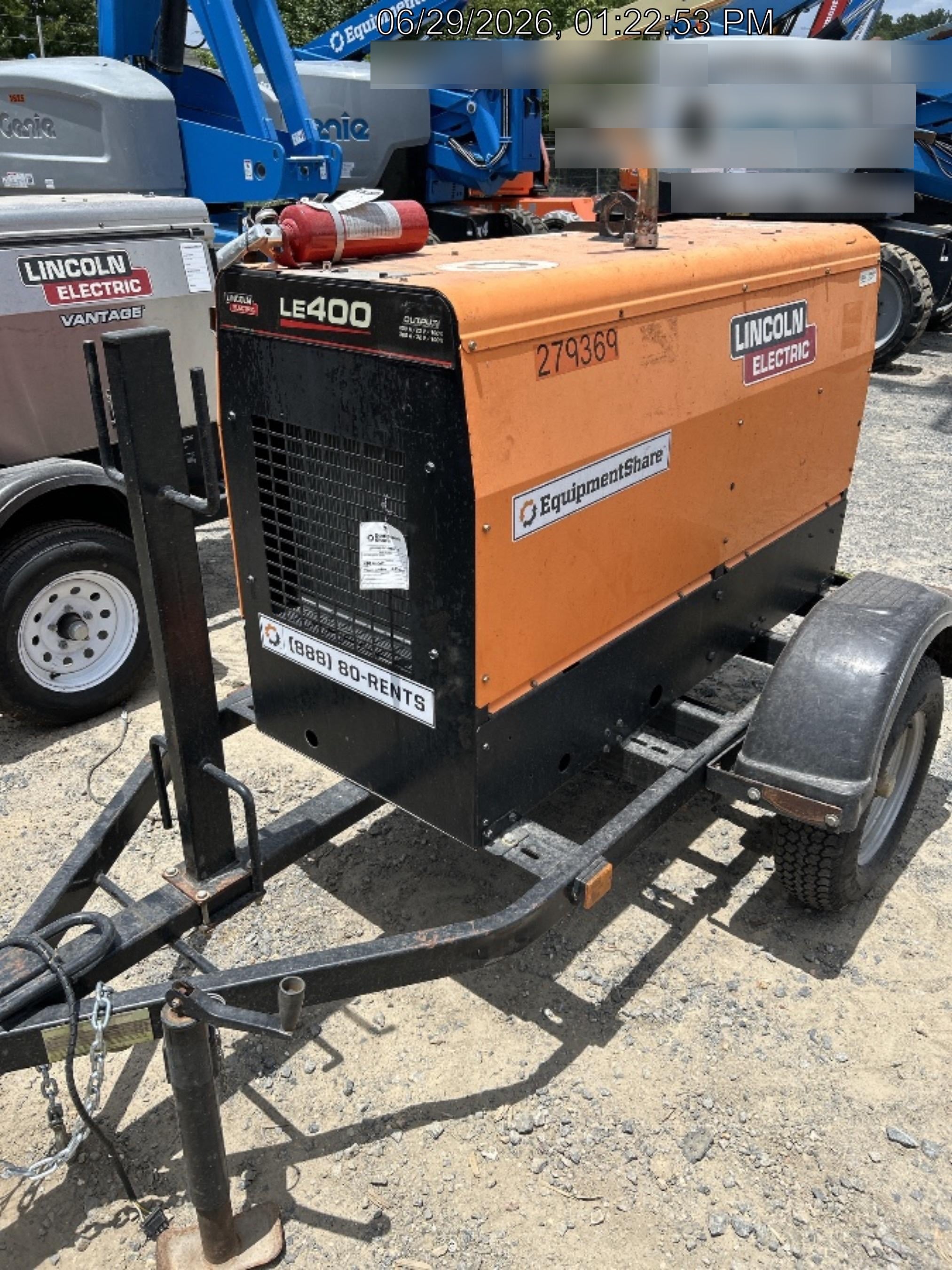 2022 Lincoln Electric LE400 Kubota V1505, Trlr, Cable Rack, Light Kit, ES Decals, T3