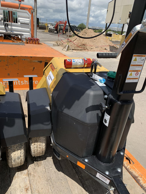 2021 Allmand NLV3GR (4) LED Light Fixture 350W, 23' Vertical Mast, 3kW Prime, Towable, Deep Sea L401, Leveling Jacks, Yanmar T4F 5.8hp