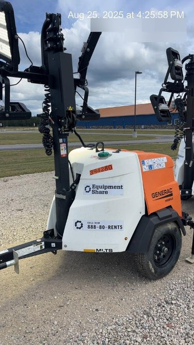 2024 Generac MLT2 Diesel, Flex Switch 120V Input, Powerzone Controller, 
(4) 320W LED Lights, 4kW Generator, 39.9 Gal Fuel Tank, 2" Ball, T3