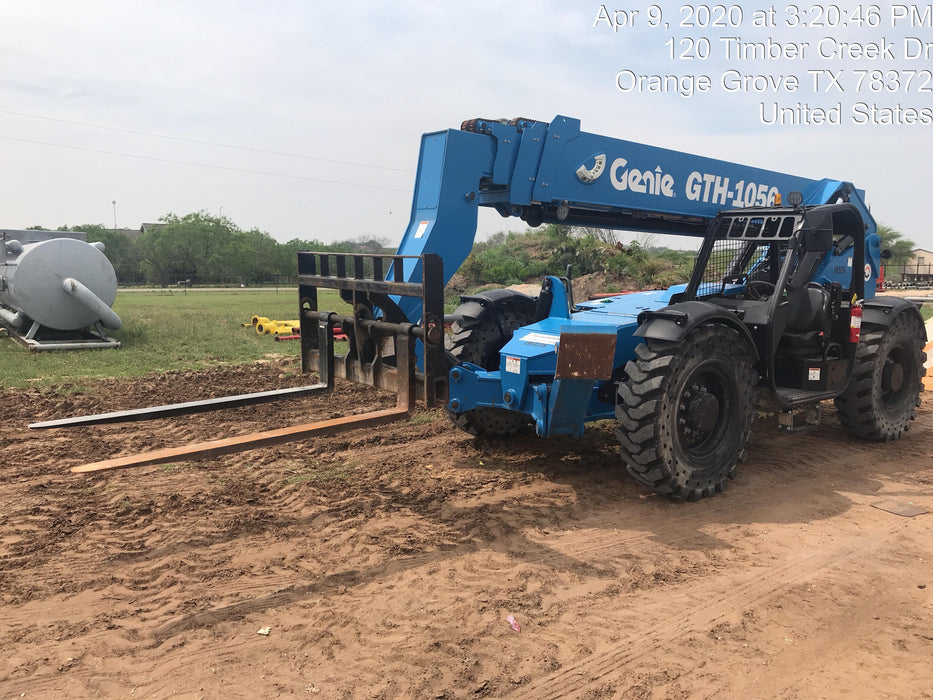2018 Genie GTH-1056 Genie GTH-1056 w/ROPS, Work Lights, Solid Tires, RH Cab Mesh, Beacon, 60" Carriage and Forks