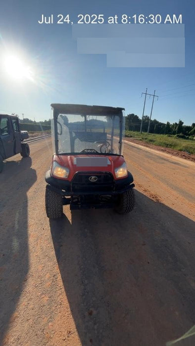 Kubota RTV-X1140W-H 4WD utility cart -LED strobe -Windshield tempered glass -Plastic canopy -Wire harness kit -Backup alarm