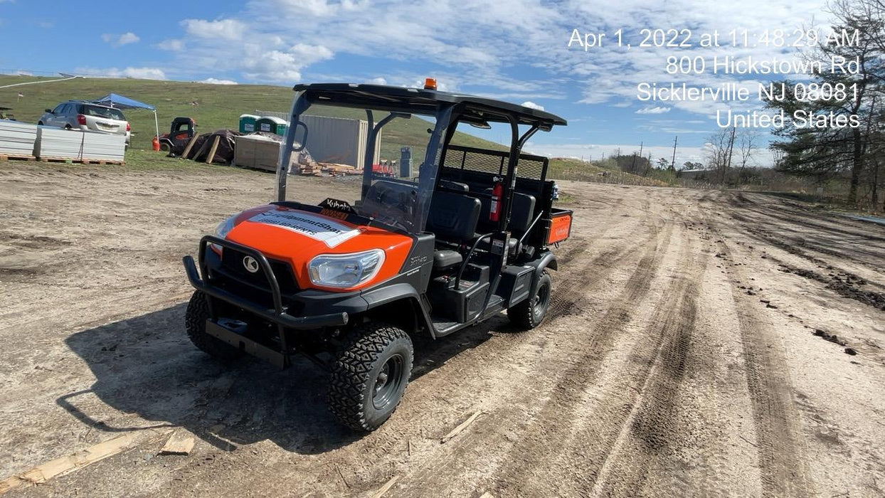 2022 Kubota RTV-X1140W-H Plastic Canopy, Windshield Acrylic Clear, LED Strobe Light, Wire Harness Kit, Back up Alarm
