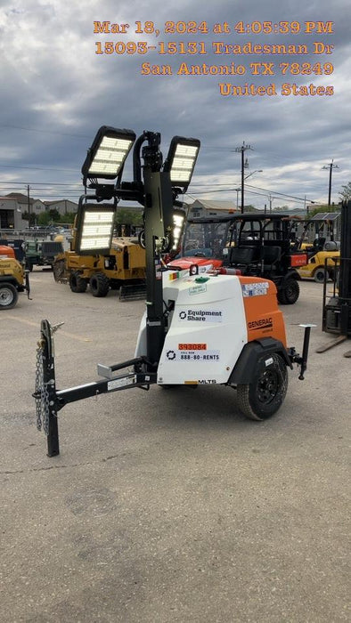 2024 Generac MLT2 Diesel, Flex Switch 120V Input, Powerzone Controller, 
(4) 320W LED Lights, 4kW Generator, 39.9 Gal Fuel Tank, 2" Ball, T3