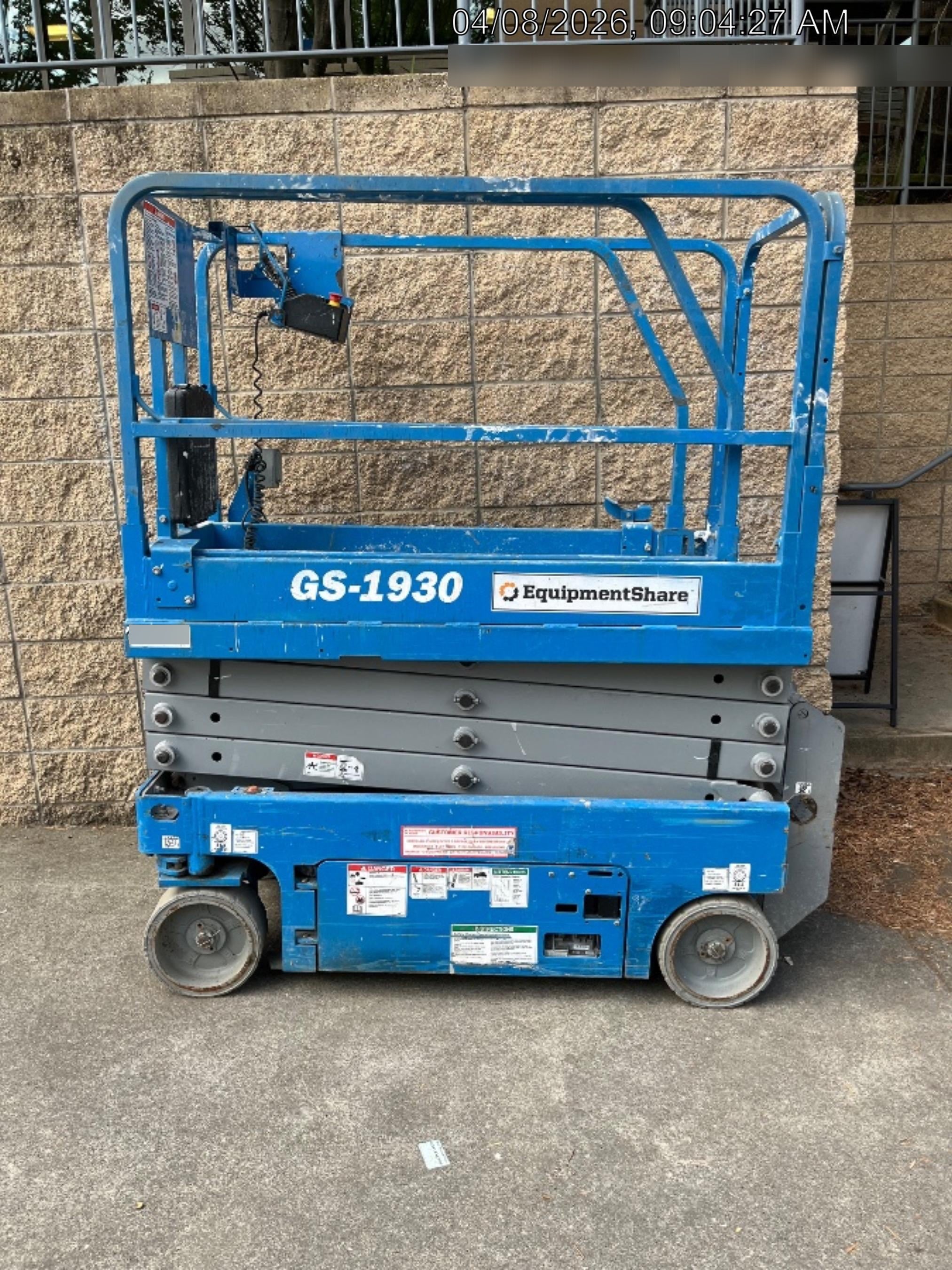 2020 Genie GS-1930 Fixed rails with chain entry gate - Pre A92.20, 800W Inverter