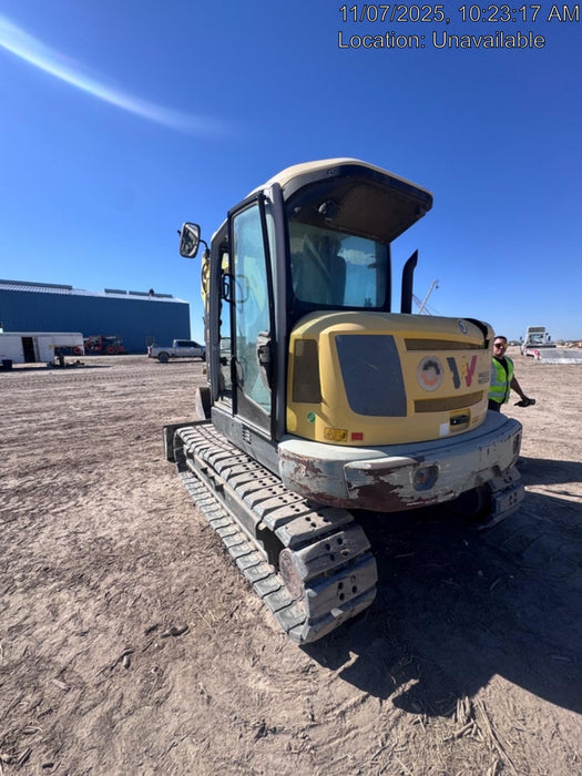 Wacker Neuson ET90 Enclosed Cab, Hybrid Tracks, Long Dipperstick, Bucket