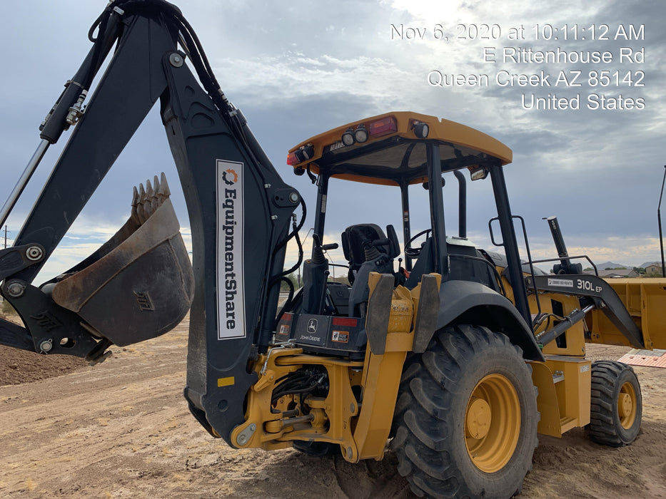 2020 John Deere 310LEP Canopy, 4WD, Standard Stick, Pilot Controls, 2 Way Hydraulics, TAG Manual QC