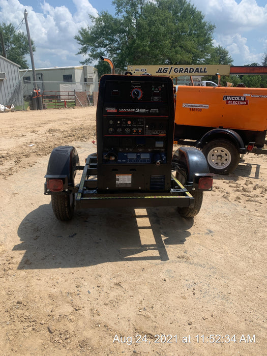 2021 Lincoln Electric Vantage 322 Vantage 322 Ready Pak 3 w/ Decals, ORANGE (includes trailer, cable rack, fender light kit) NO Telematics
