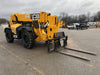 2019 JCB 512-56 Enclosed Cab, 74 HP, Solid Tires, Worklights, Beacon, Aux Hydraulics, Lifting Eye 60" Carriage/60" Forks