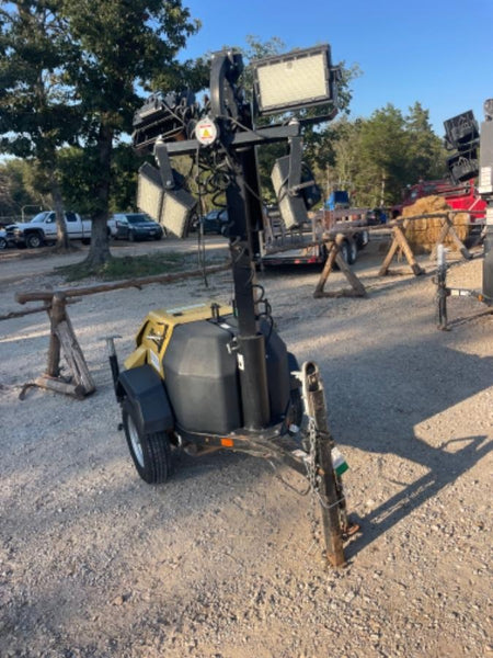 2022 Allmand NLV3GR (4) LED Light Fixture 350W, 23' Vertical Mast, 3kW Prime, Towable, Deep Sea L401, Leveling Jacks, Yanmar T4F 5.8hp