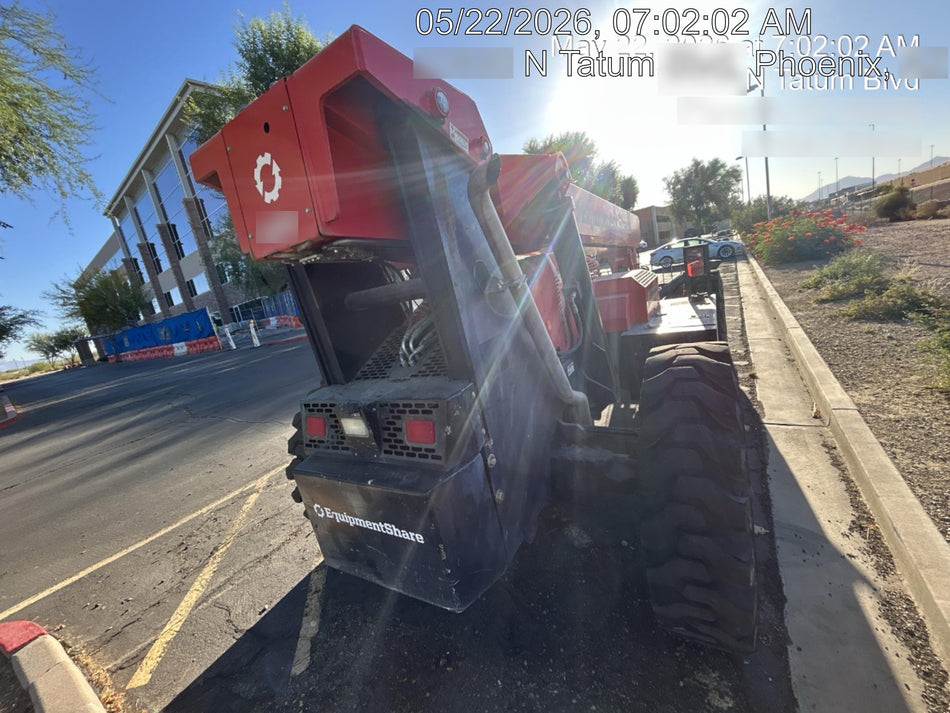 2020 Manitou MTA10055 Cab/Heat/Air, LED Work Lights, Solid Tires, Lift Hook, Beacon, Auxiliary Hydraulics w/66" Carriage and 60" Forks