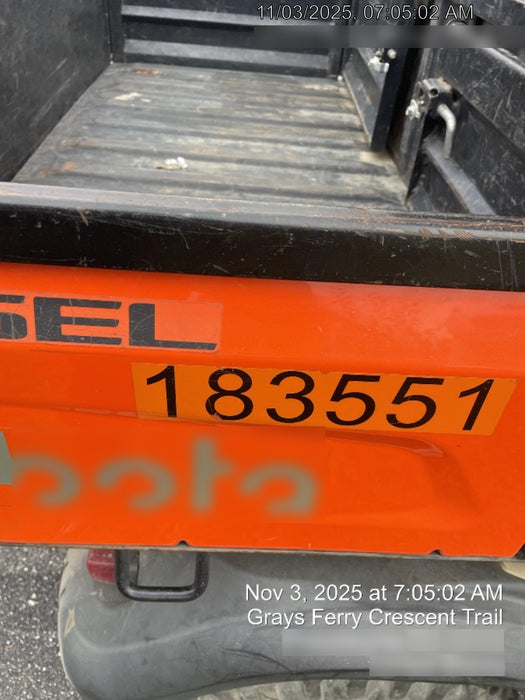 2021 Kubota RTV-X1140W-H Plastic Canopy, Windshield Acrylic Clear, LED Strobe Light, Wire Harness Kit, Back up Alarm