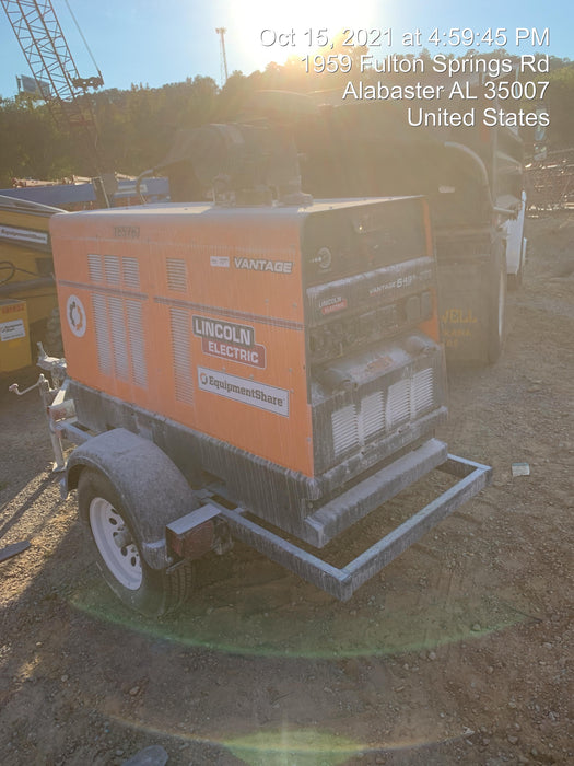 2021 Lincoln Electric Vantage 549X Ready Pak 3, ORANGE (includes trailer, cable rack, fender light kit)