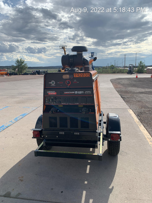 2021 Lincoln Electric Vantage 549X Ready Pak 3, ORANGE (includes trailer, cable rack, fender light kit)