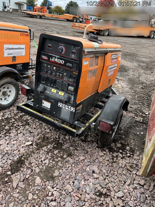 2022 Lincoln Electric LE400 Kubota V1505, Trlr, Cable Rack, Light Kit, ES Decals, T3