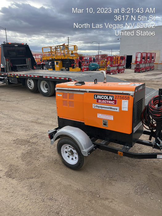 2022 Lincoln Electric LE400 Kubota V1505, Trlr, Cable Rack, Light Kit, ES Decals, T3