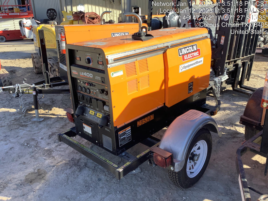 2022 Lincoln Electric LE400 Kubota V1505, Trlr, Cable Rack, Light Kit, ES Decals, T3