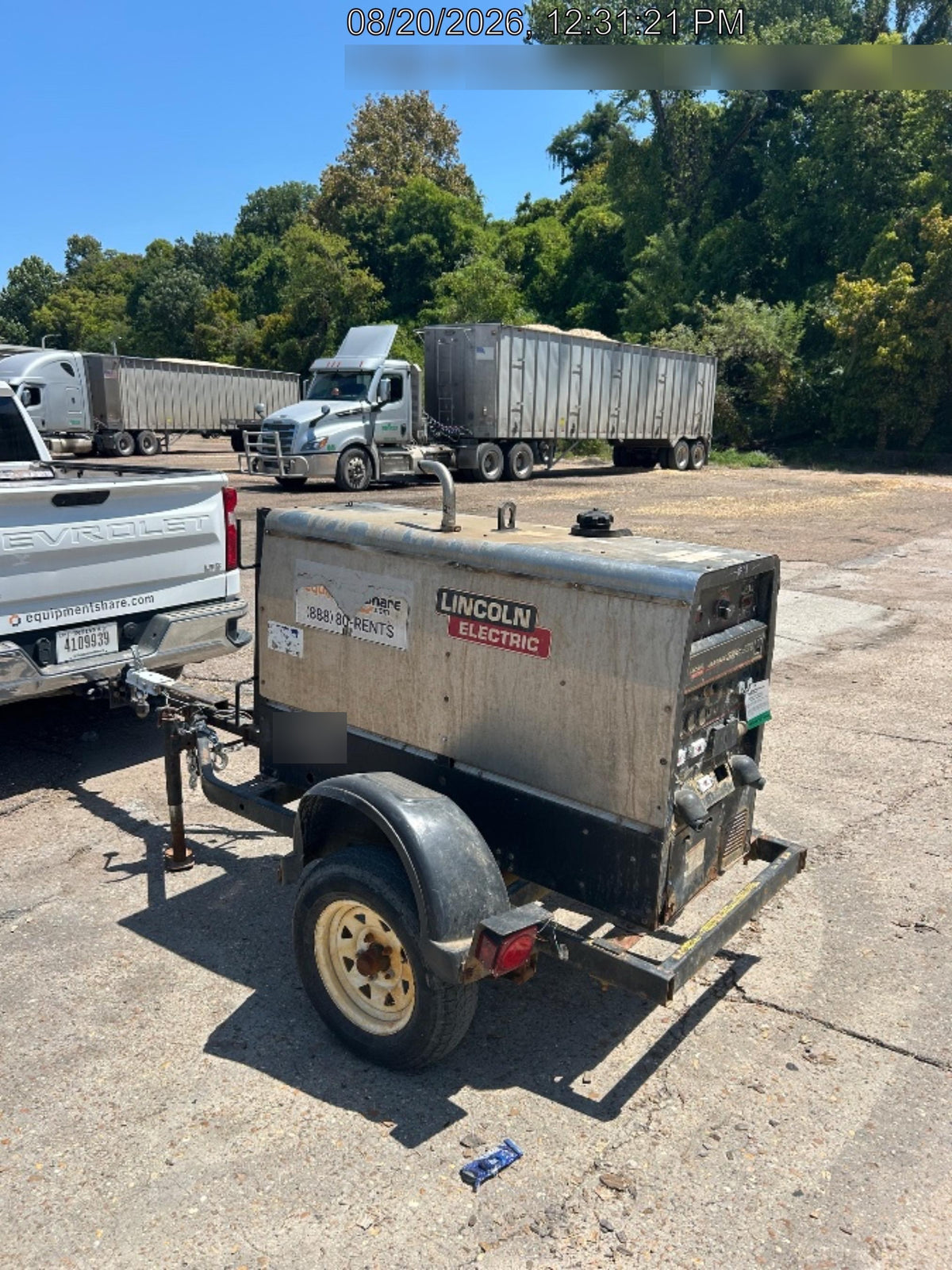 2018 Lincoln Electric Vantage 322 Lincoln Vantage 322 Welder Ready Pak 3 - Vantage 322, Trailer, Fender and light kit, Cable rack