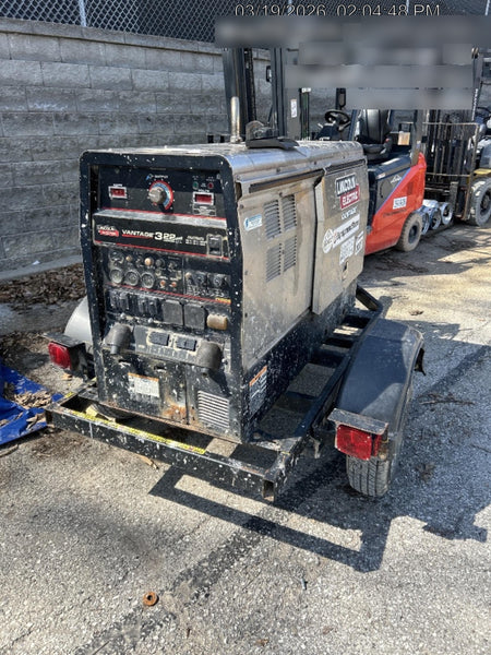 2019 Lincoln Electric Vantage 322 Welder Ready-Pak 3, Two wheel trailer, Fender and Light kit, Cable Rack