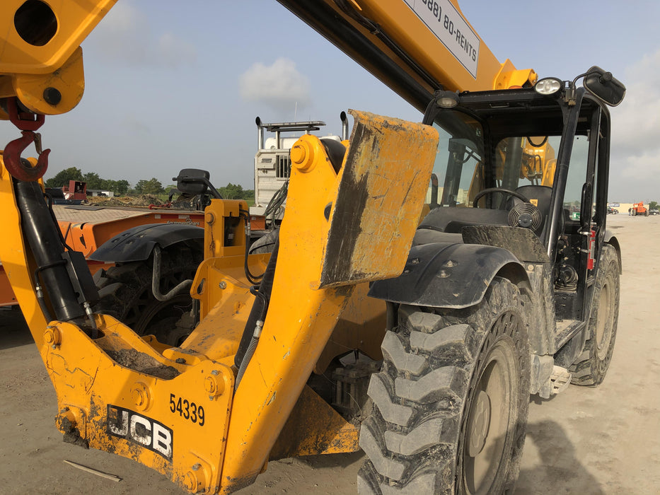 2019 JCB 510-56 Canopy, 74 HP, Solid Tires, STD Worklight, Beacon, Aux Hydraulics, Lifting Eye, Back up Alarm w/66" Carriage/60" Forks